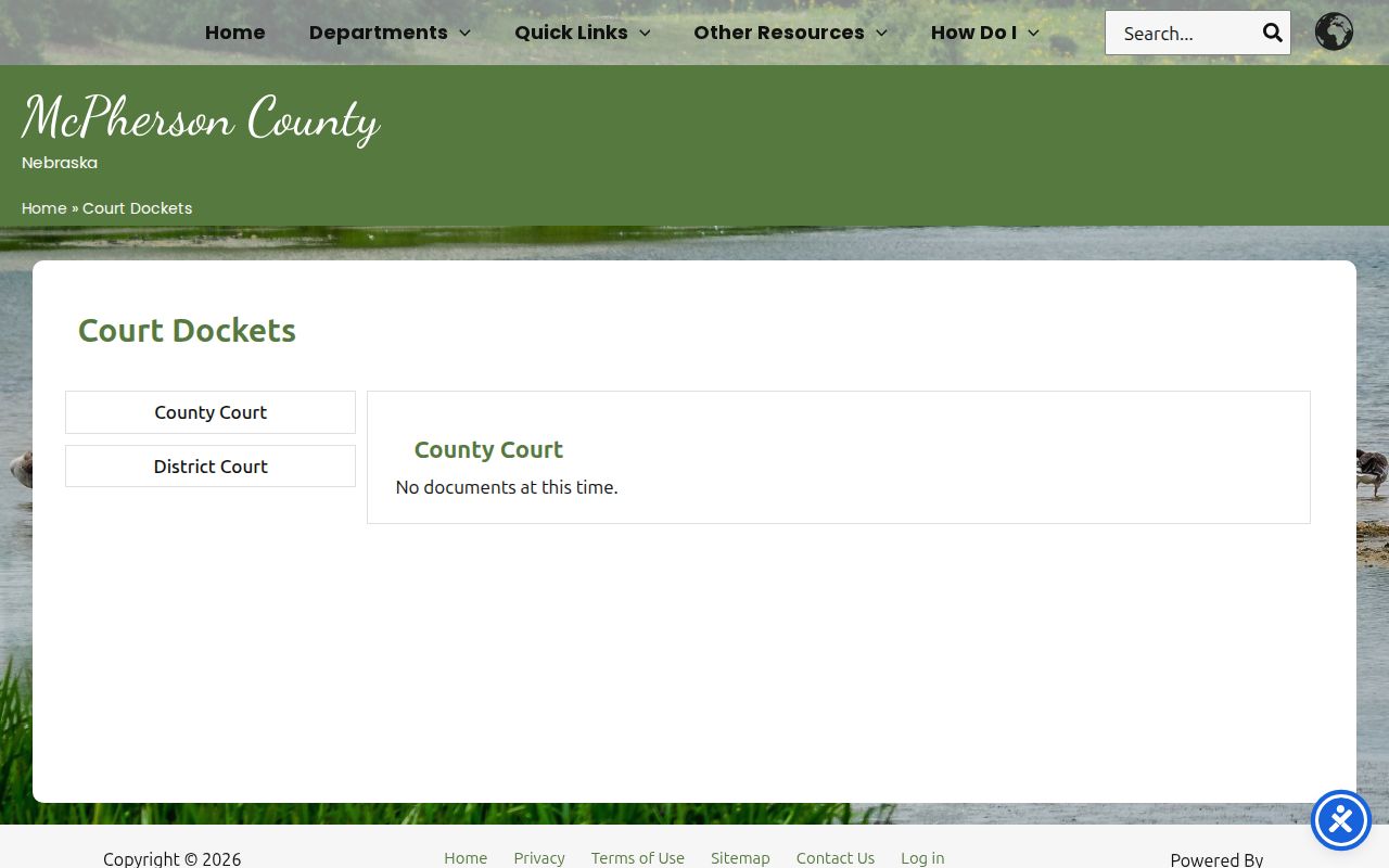 McPherson County court docket county webpage