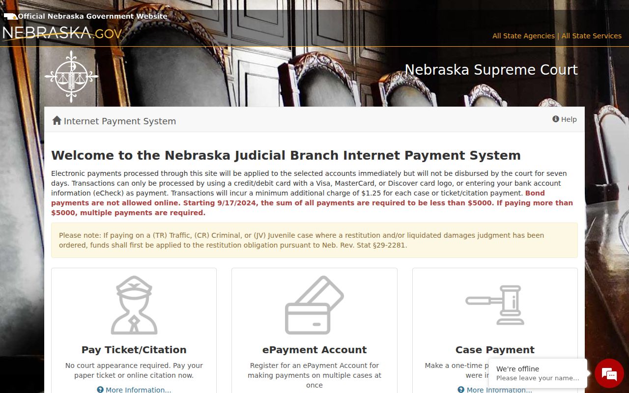 McPherson County traffic court records ePayments service options